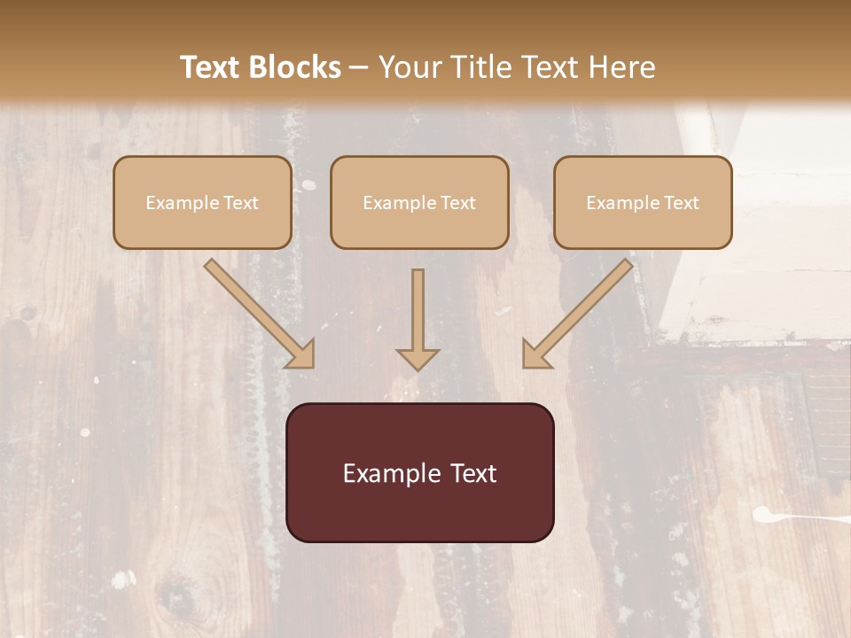 A Wooden Floor With A Brown Stain On It PowerPoint Template