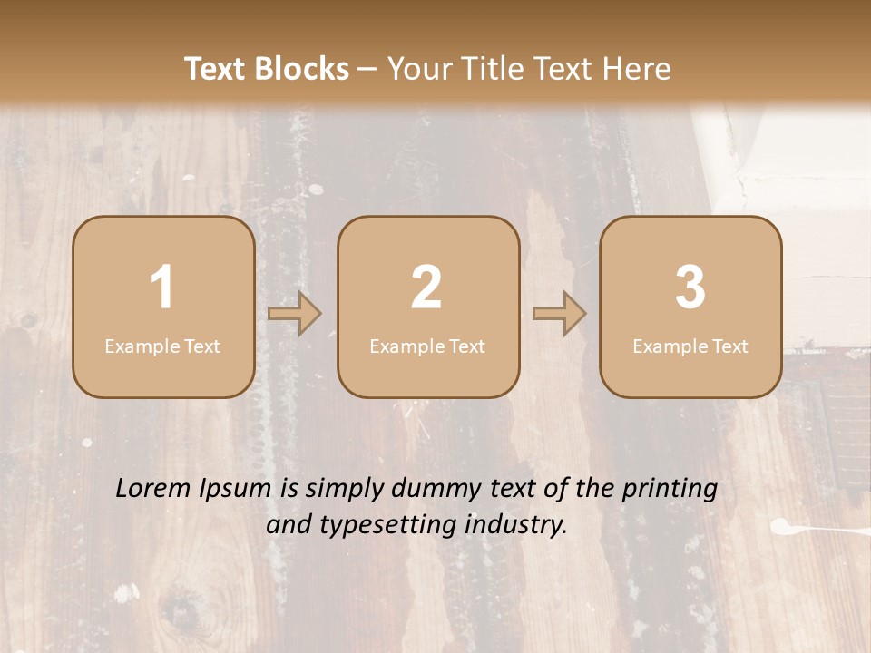A Wooden Floor With A Brown Stain On It PowerPoint Template