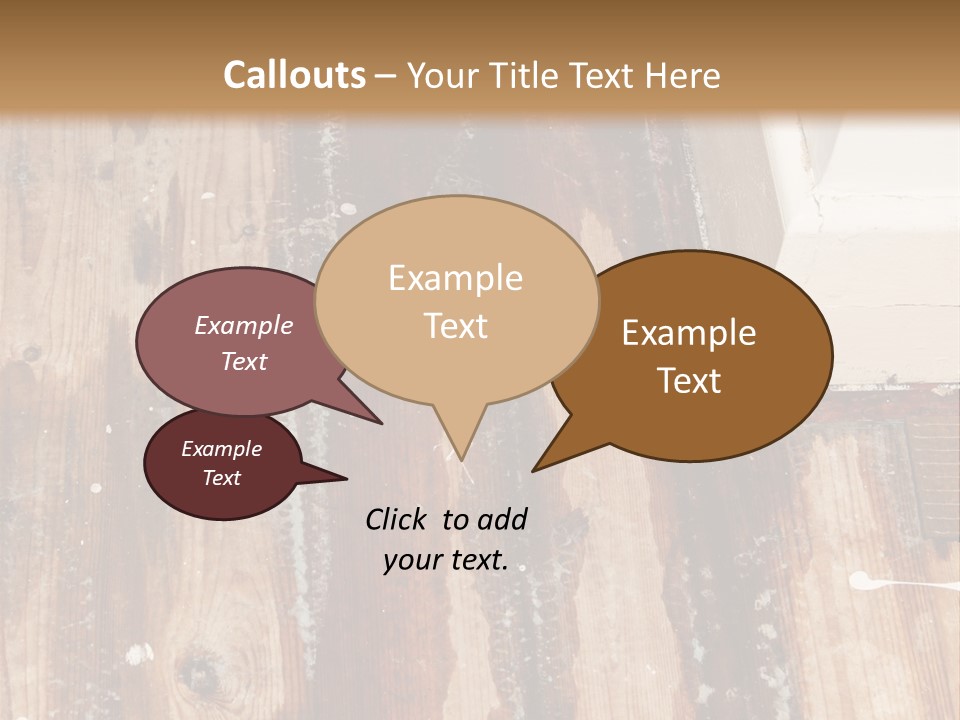 A Wooden Floor With A Brown Stain On It PowerPoint Template