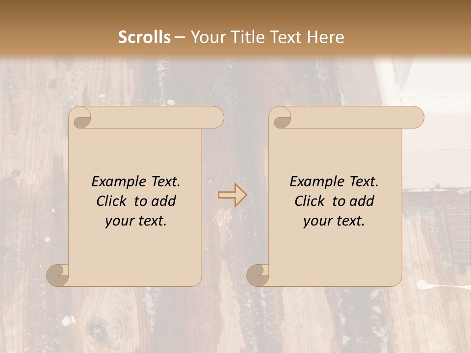 A Wooden Floor With A Brown Stain On It PowerPoint Template