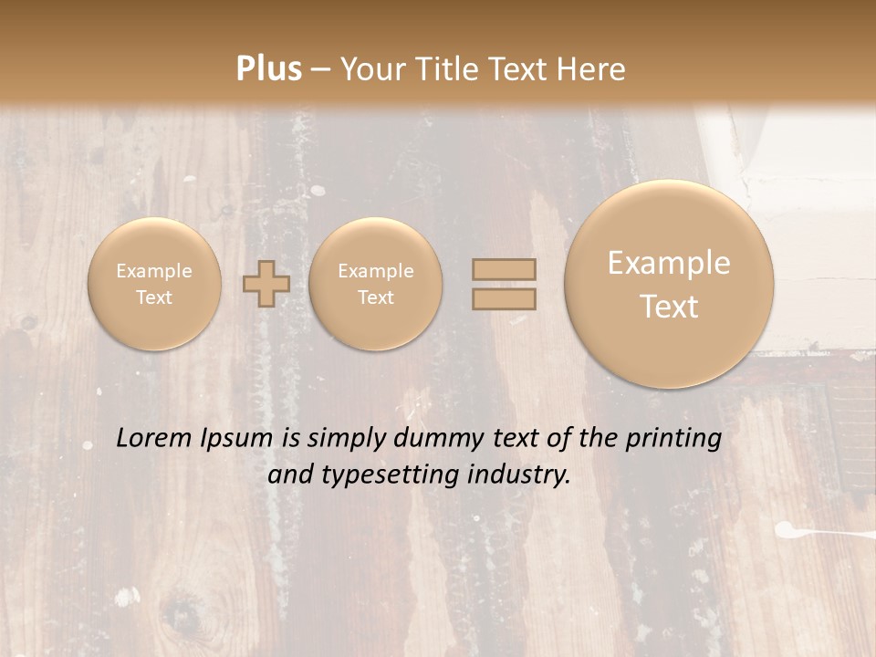 A Wooden Floor With A Brown Stain On It PowerPoint Template