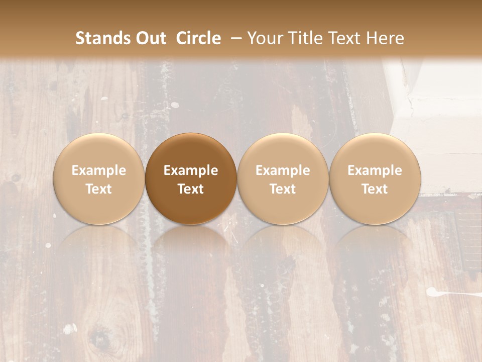 A Wooden Floor With A Brown Stain On It PowerPoint Template