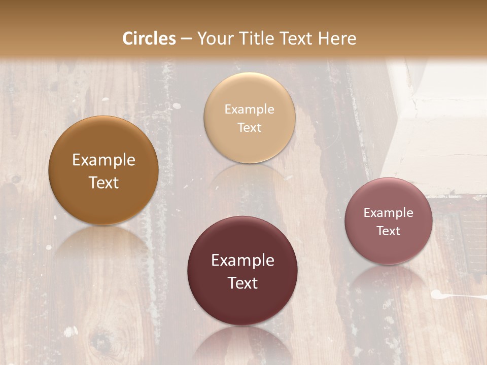 A Wooden Floor With A Brown Stain On It PowerPoint Template