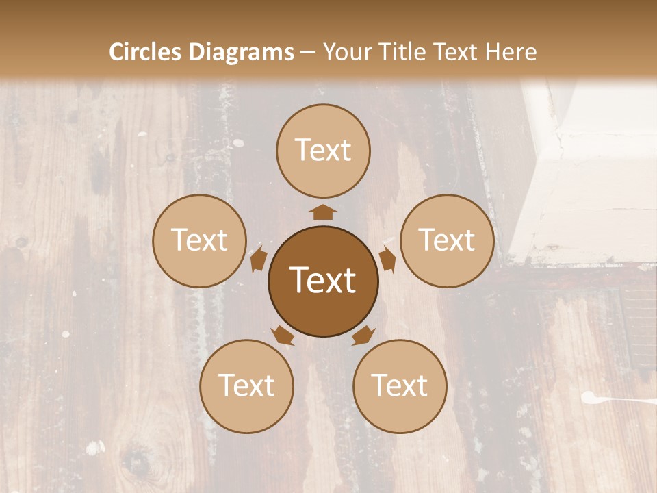 A Wooden Floor With A Brown Stain On It PowerPoint Template