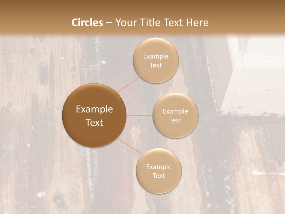 A Wooden Floor With A Brown Stain On It PowerPoint Template