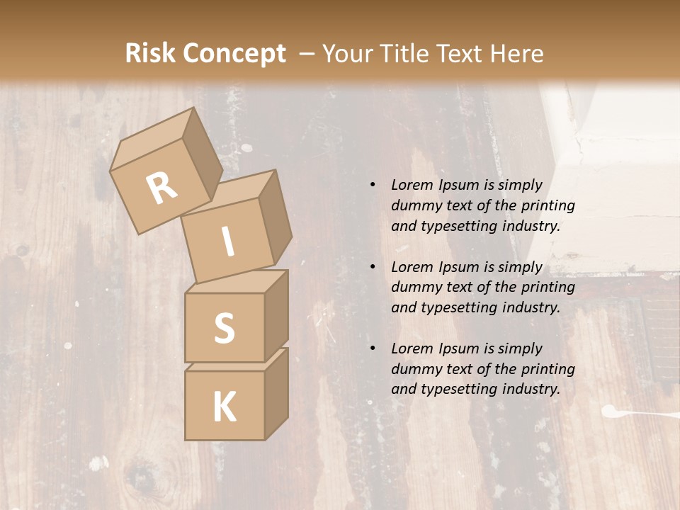 A Wooden Floor With A Brown Stain On It PowerPoint Template