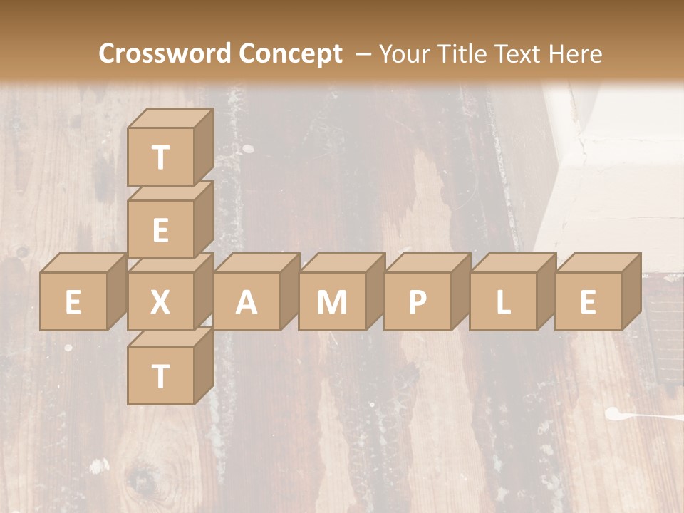 A Wooden Floor With A Brown Stain On It PowerPoint Template