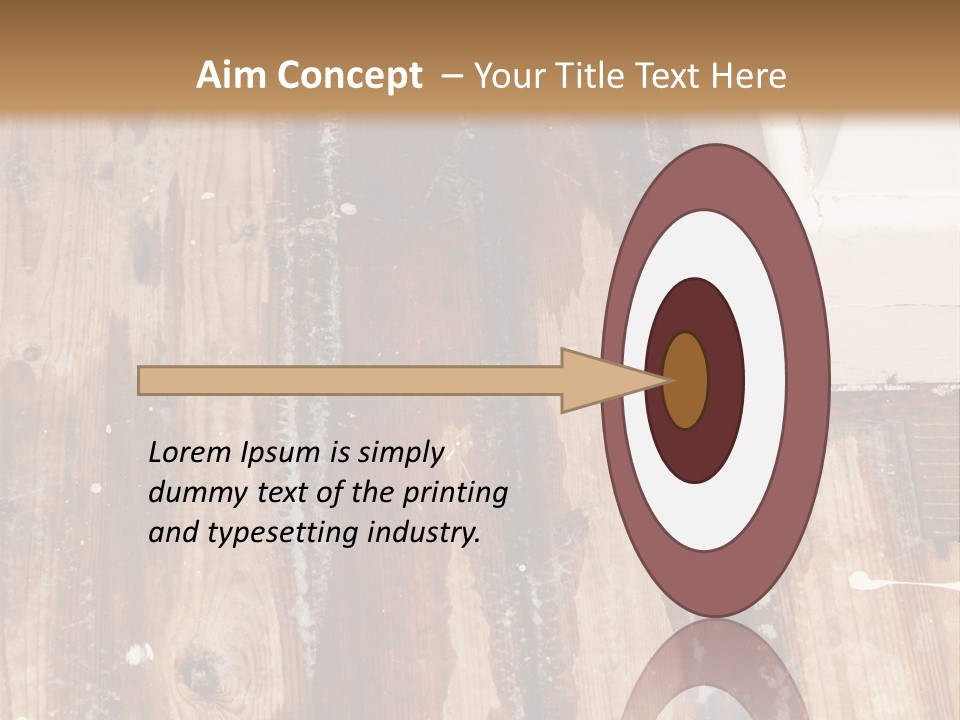 A Wooden Floor With A Brown Stain On It PowerPoint Template