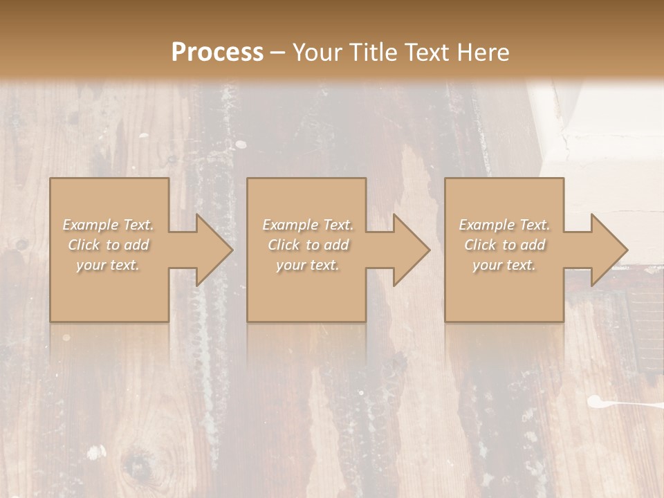 A Wooden Floor With A Brown Stain On It PowerPoint Template