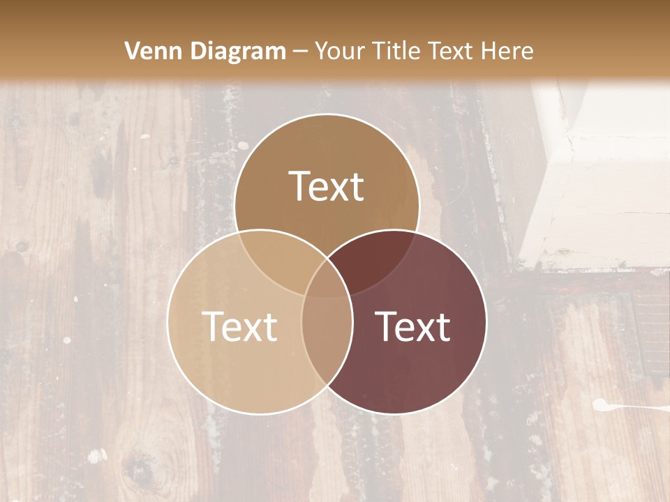A Wooden Floor With A Brown Stain On It PowerPoint Template