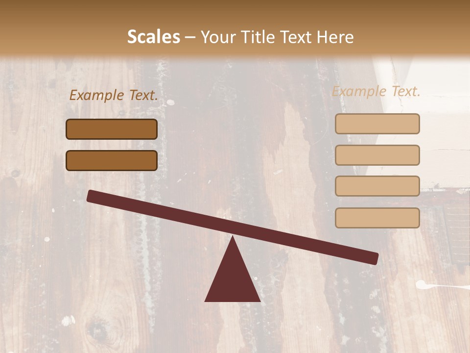A Wooden Floor With A Brown Stain On It PowerPoint Template