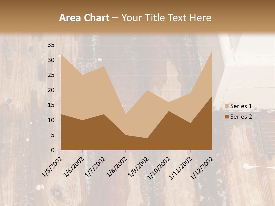 A Wooden Floor With A Brown Stain On It PowerPoint Template