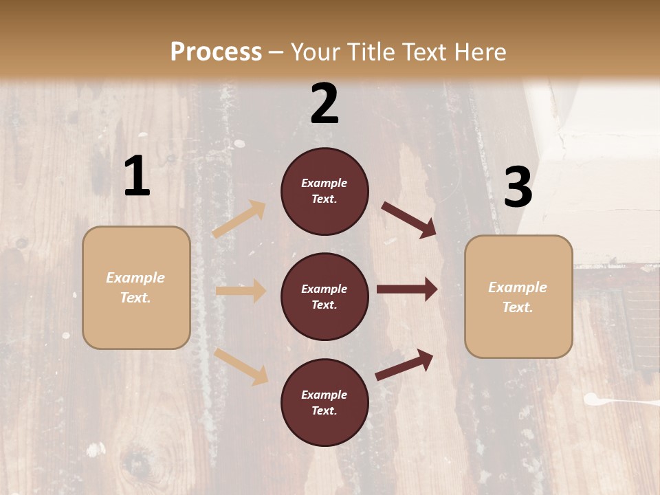 A Wooden Floor With A Brown Stain On It PowerPoint Template