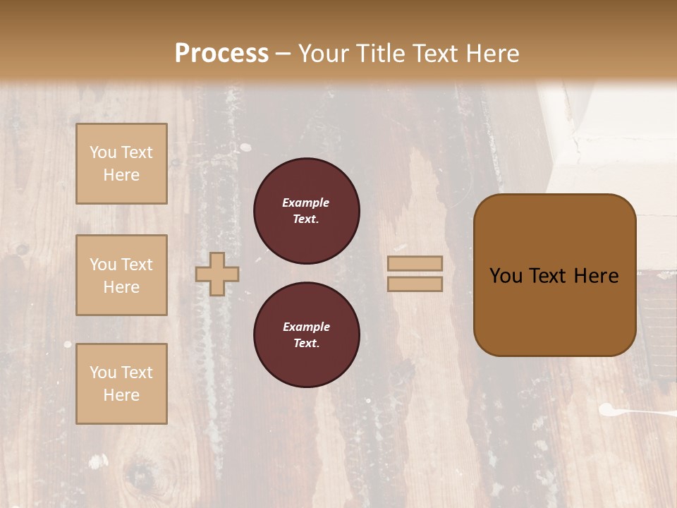 A Wooden Floor With A Brown Stain On It PowerPoint Template