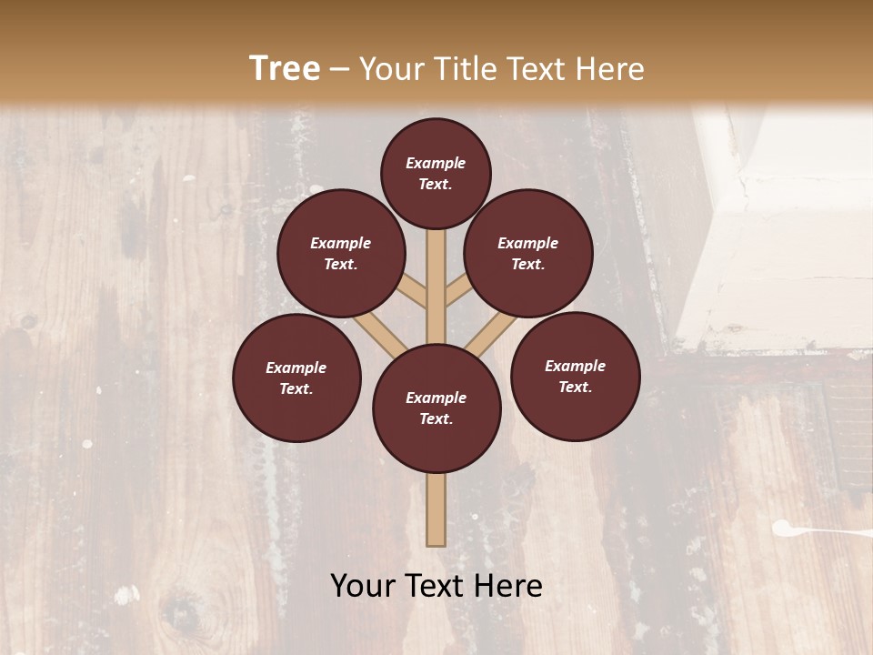 A Wooden Floor With A Brown Stain On It PowerPoint Template