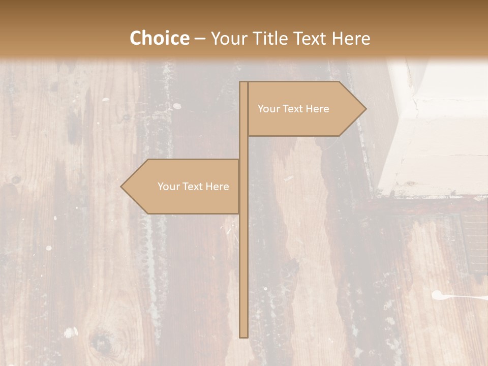 A Wooden Floor With A Brown Stain On It PowerPoint Template