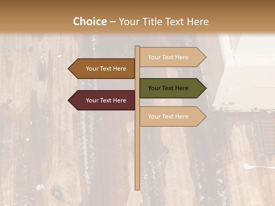 A Wooden Floor With A Brown Stain On It PowerPoint Template