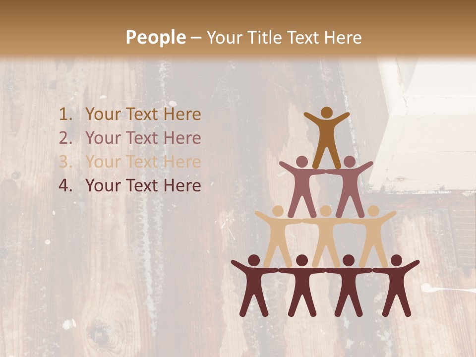 A Wooden Floor With A Brown Stain On It PowerPoint Template