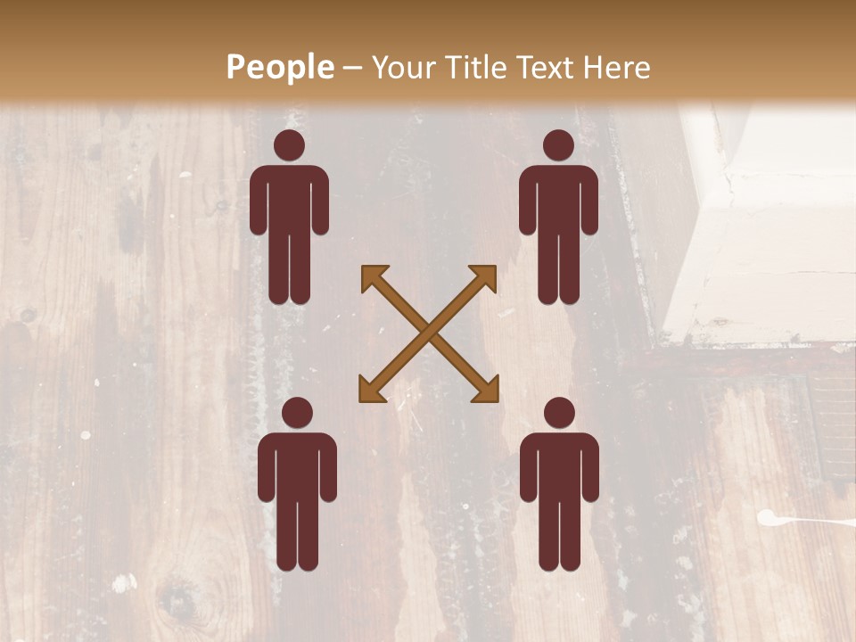 A Wooden Floor With A Brown Stain On It PowerPoint Template