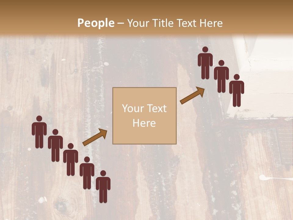 A Wooden Floor With A Brown Stain On It PowerPoint Template