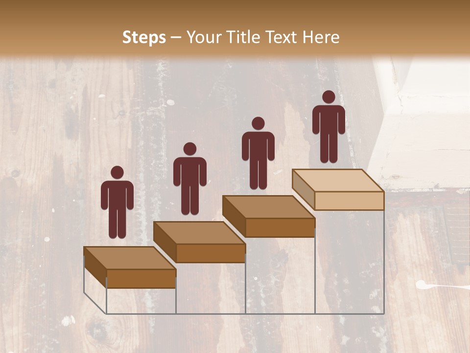 A Wooden Floor With A Brown Stain On It PowerPoint Template