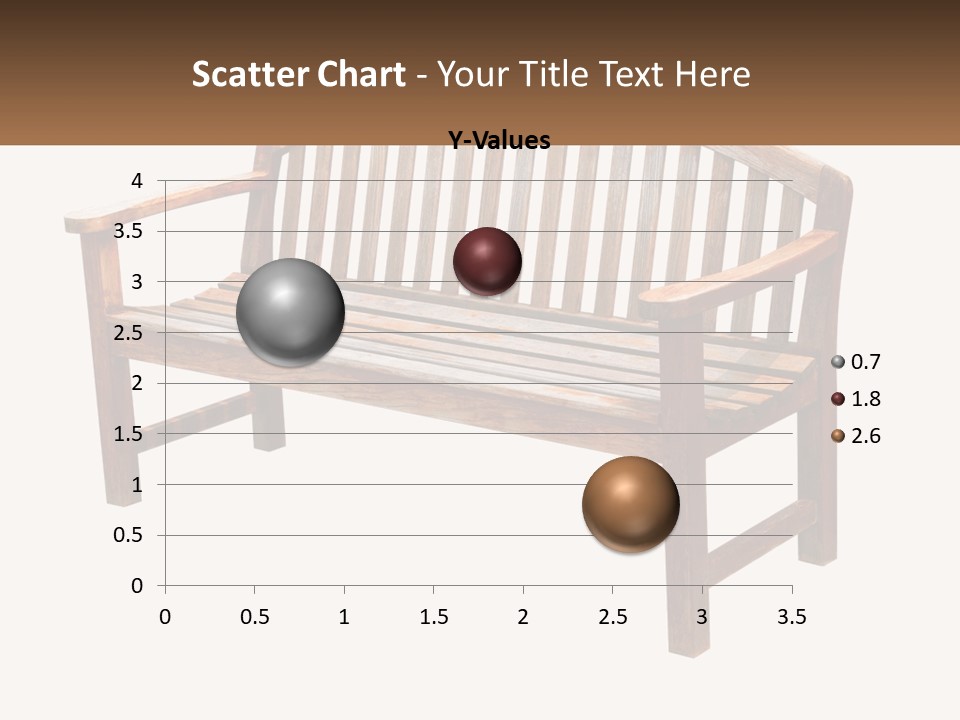 A Wooden Bench With A Black Background PowerPoint Template