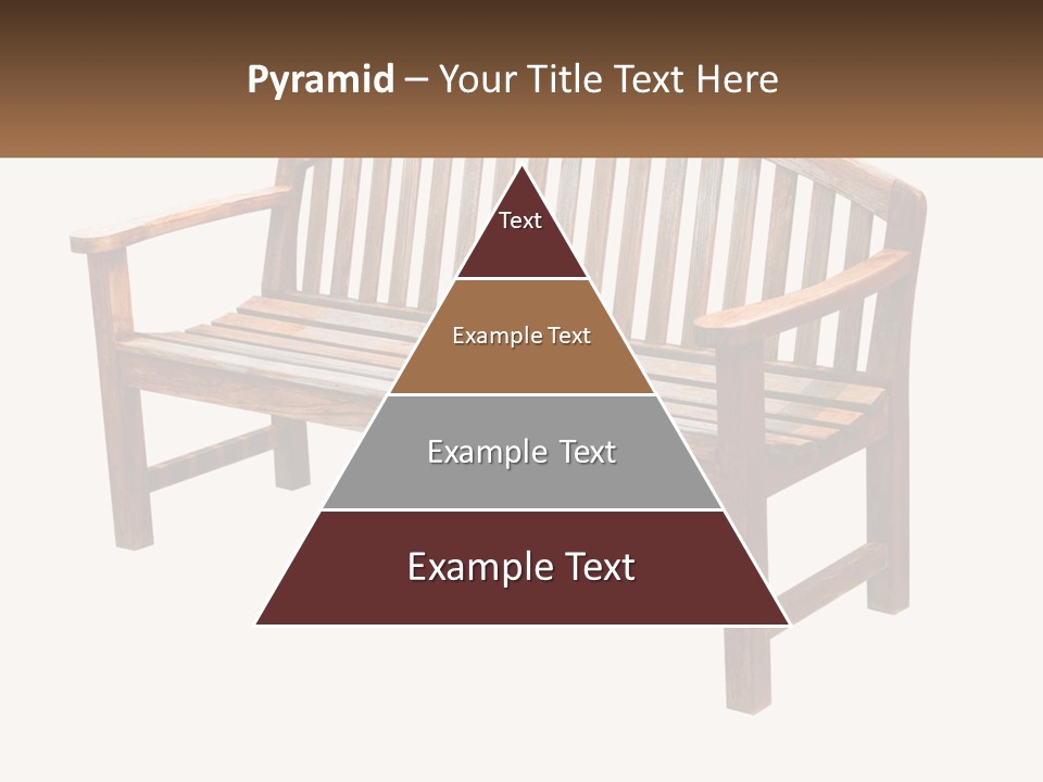 A Wooden Bench With A Black Background PowerPoint Template