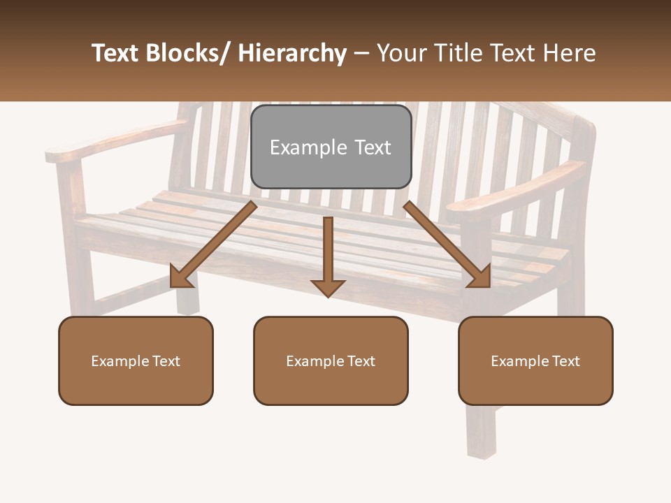 A Wooden Bench With A Black Background PowerPoint Template