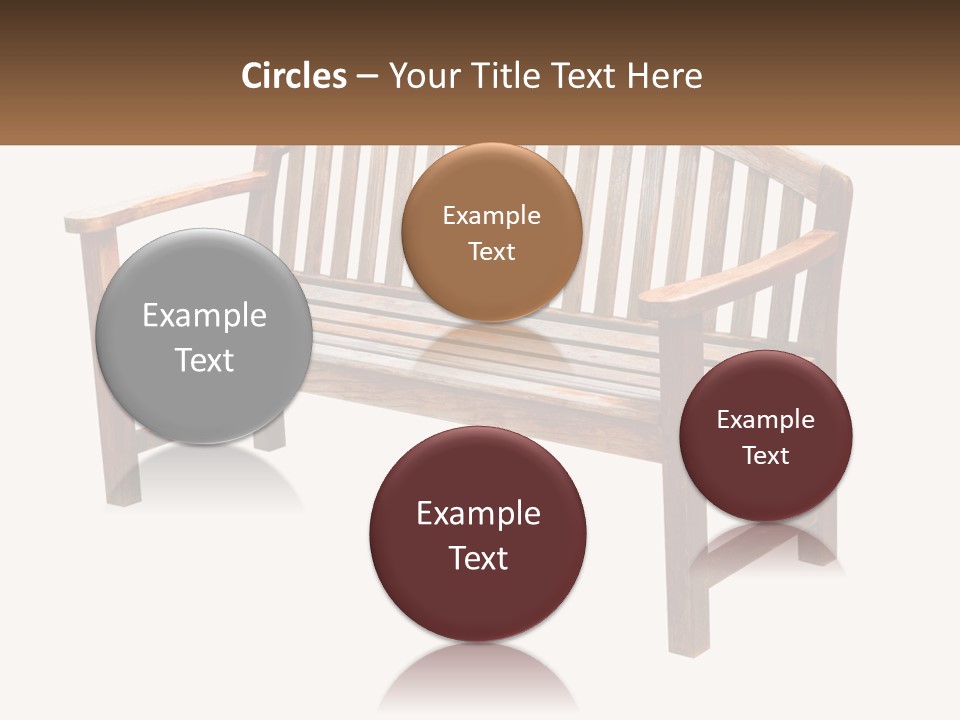 A Wooden Bench With A Black Background PowerPoint Template