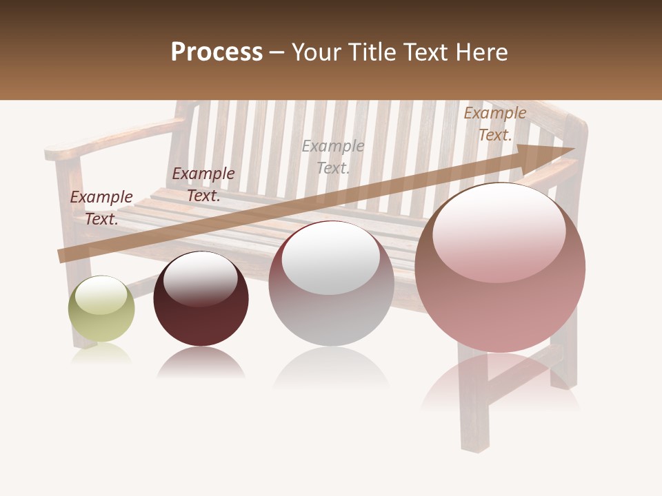 A Wooden Bench With A Black Background PowerPoint Template