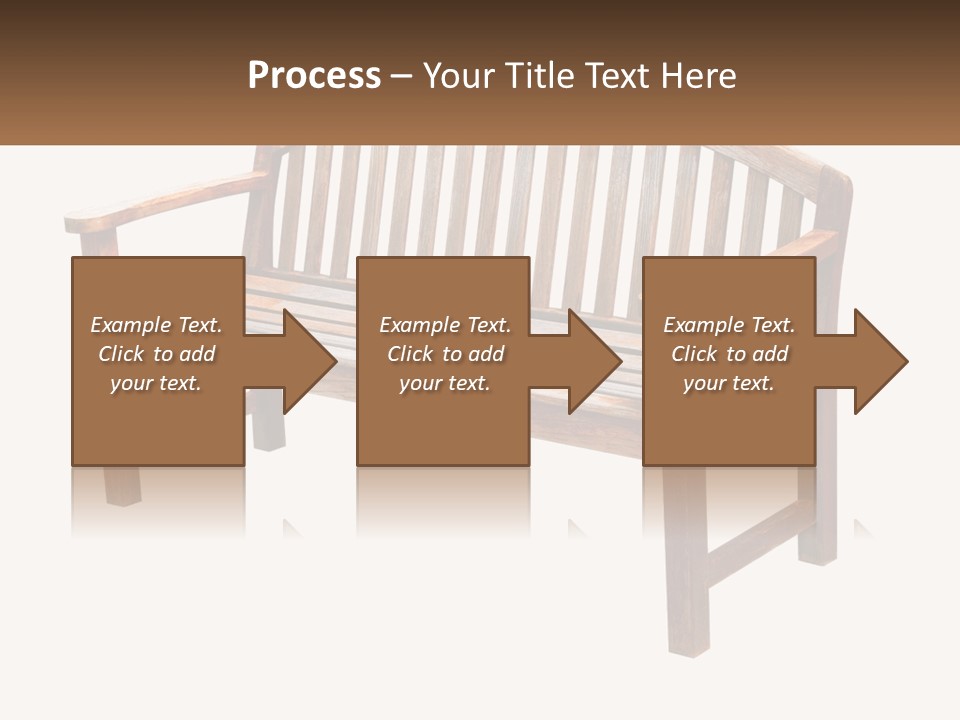A Wooden Bench With A Black Background PowerPoint Template
