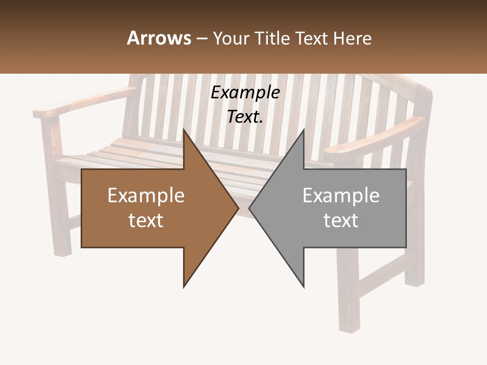 A Wooden Bench With A Black Background PowerPoint Template