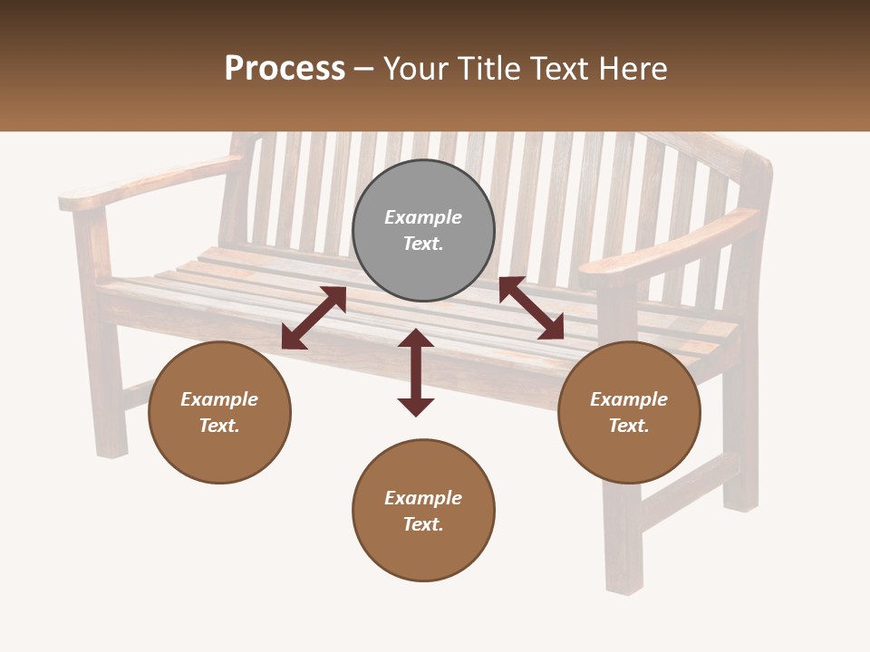 A Wooden Bench With A Black Background PowerPoint Template