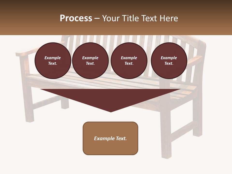 A Wooden Bench With A Black Background PowerPoint Template