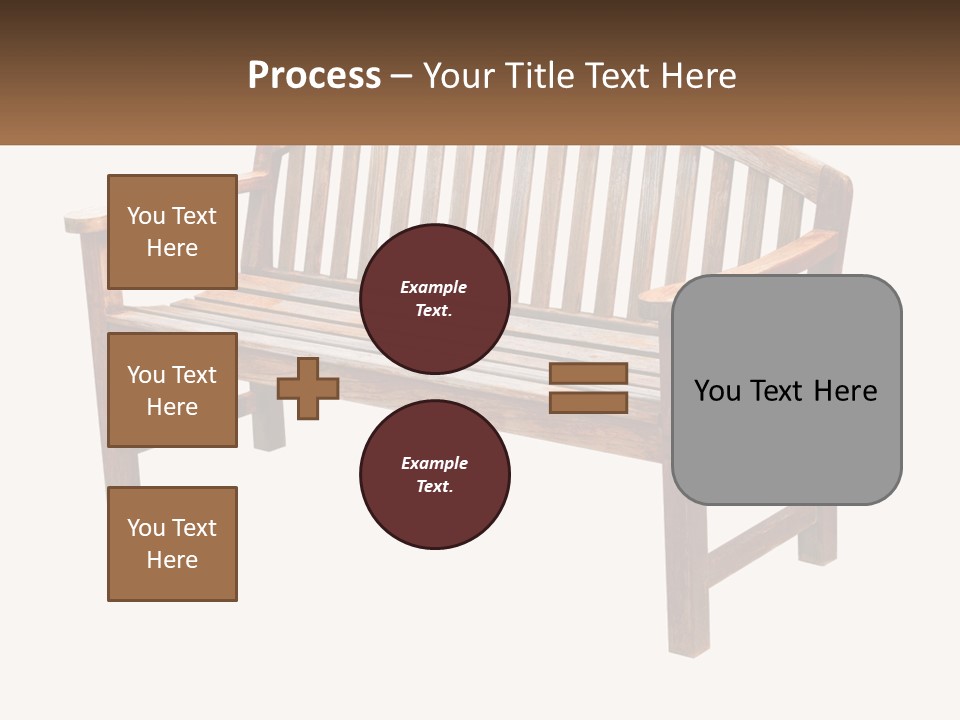 A Wooden Bench With A Black Background PowerPoint Template