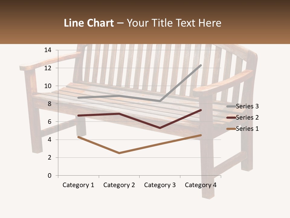 A Wooden Bench With A Black Background PowerPoint Template