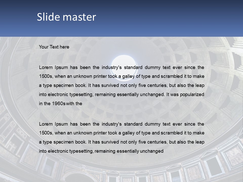 A Dome In A Building With A Skylight Above It PowerPoint Template