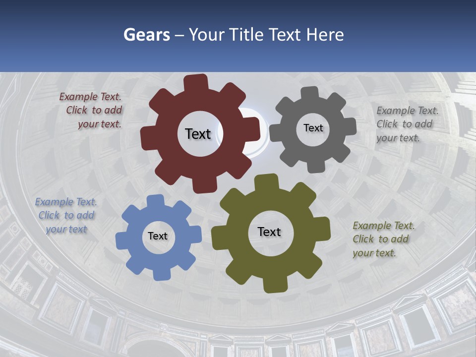 A Dome In A Building With A Skylight Above It PowerPoint Template