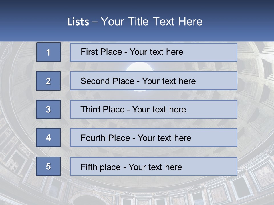 A Dome In A Building With A Skylight Above It PowerPoint Template