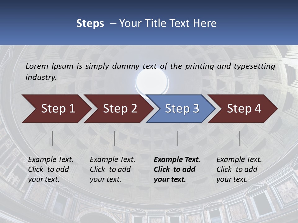 A Dome In A Building With A Skylight Above It PowerPoint Template