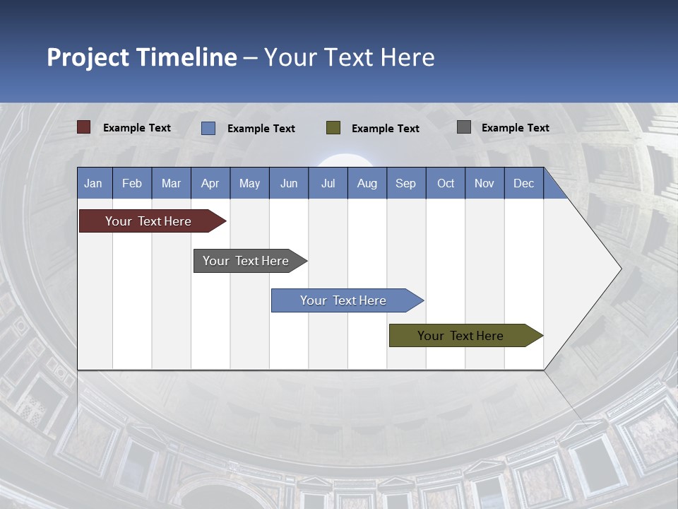 A Dome In A Building With A Skylight Above It PowerPoint Template