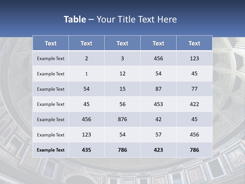 A Dome In A Building With A Skylight Above It PowerPoint Template