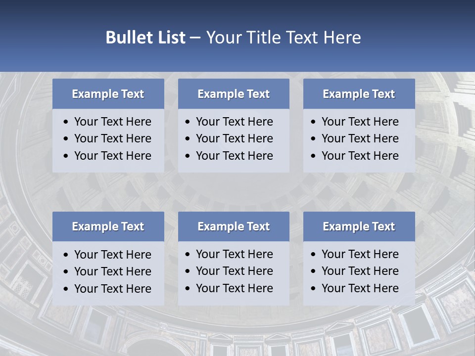 A Dome In A Building With A Skylight Above It PowerPoint Template