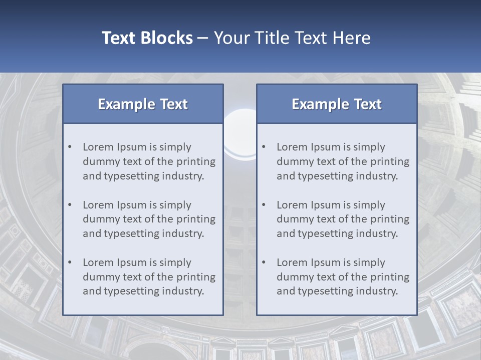A Dome In A Building With A Skylight Above It PowerPoint Template