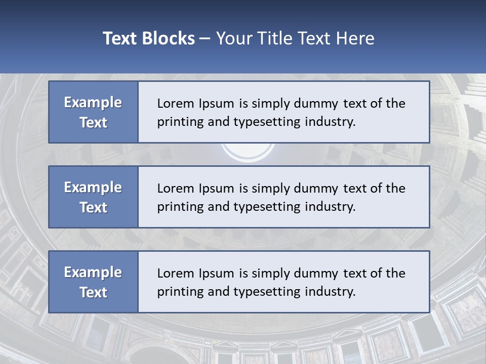 A Dome In A Building With A Skylight Above It PowerPoint Template