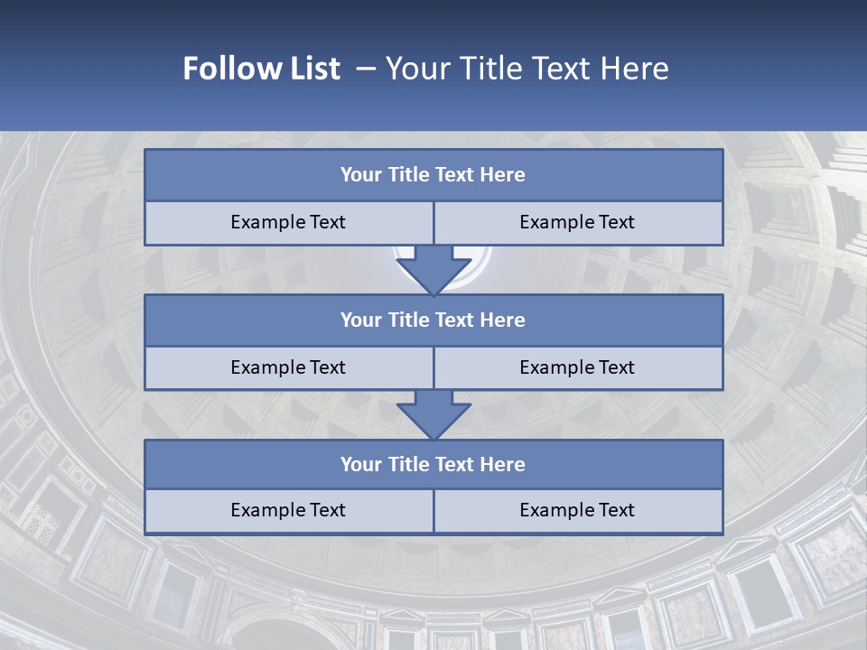 A Dome In A Building With A Skylight Above It PowerPoint Template