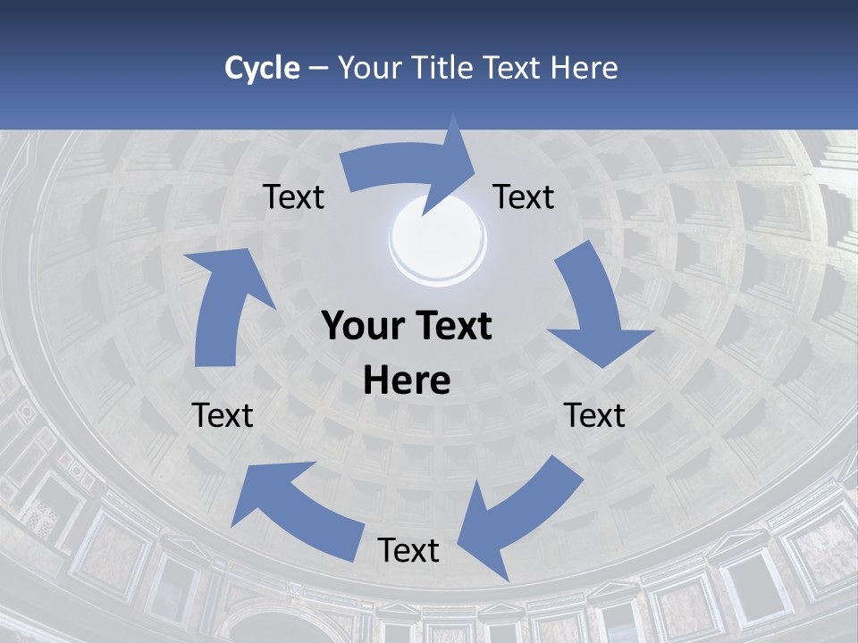 A Dome In A Building With A Skylight Above It PowerPoint Template