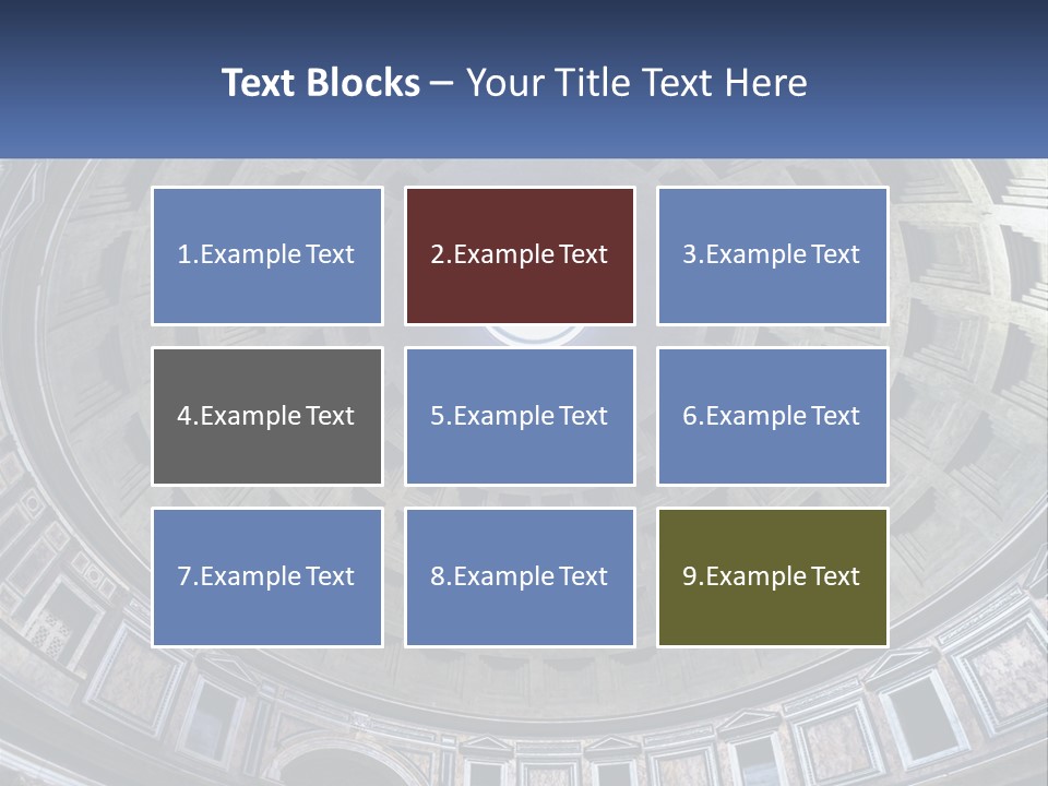 A Dome In A Building With A Skylight Above It PowerPoint Template