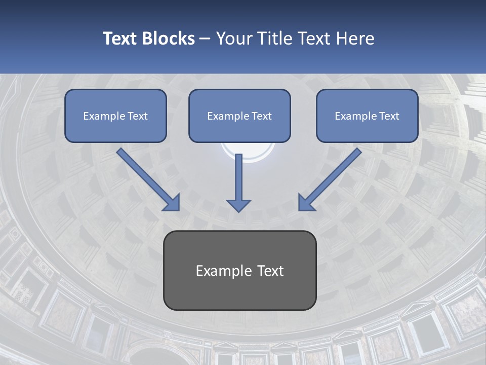 A Dome In A Building With A Skylight Above It PowerPoint Template