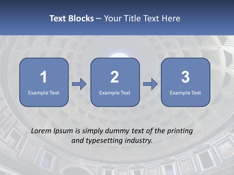 A Dome In A Building With A Skylight Above It PowerPoint Template